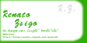 renato zsigo business card